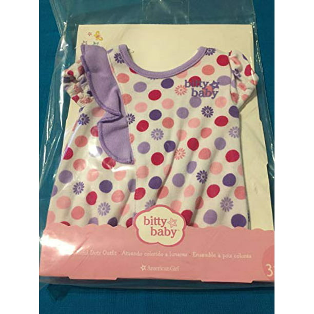 American Girl Bitty Baby Flower and Dots PJS For Girls Size S 3